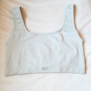 SET ACTIVE Sculptflex Box Cut Bra in Oatmilk